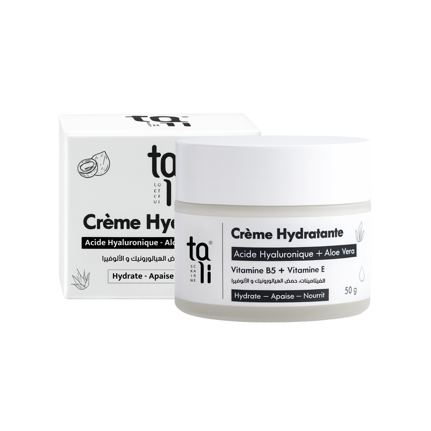 Crème Hydratante – Acide Hyaluronique & Aloe Vera