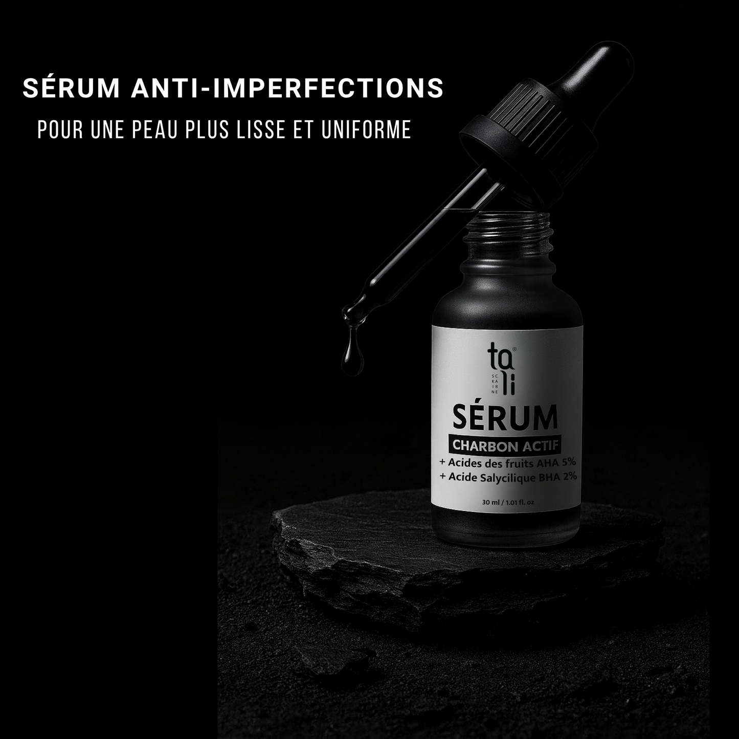 Sérum Charbon Actif – AHA 5% + BHA 2%