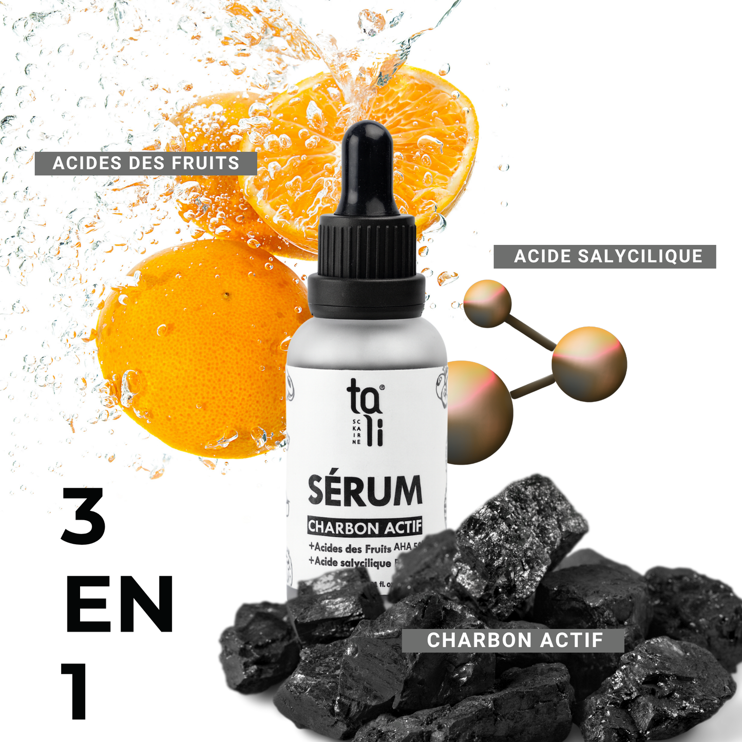 Sérum Charbon Actif – AHA 5% + BHA 2%
